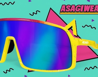 Gafas de sol polarizadas Asagiwear, deportes, ciclismo, aire libre, béisbol, gafas de sol para festivales, moda de moda Asagi