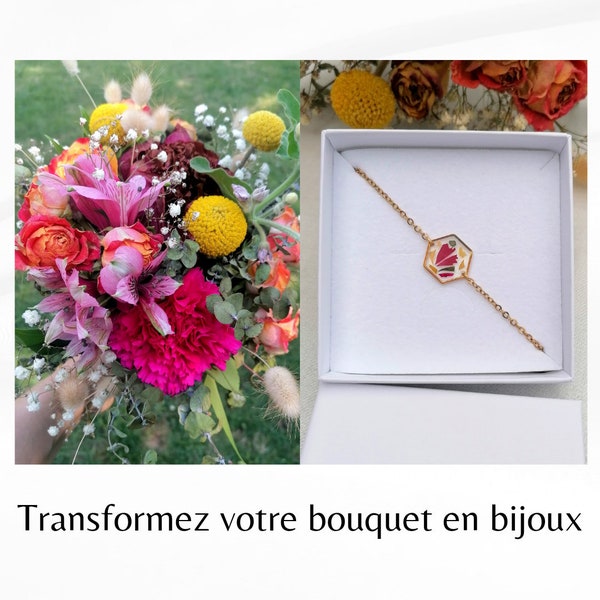 TRANSFORMEZ VOTRE BOUQUET en bijoux - Upcycling bouquet - Préservation de bouquet