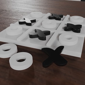 Juego de tres en raya imprimible en 3D: Juego mental para niños (descarga digital)