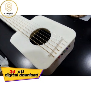 Guitar Pieces 3D STL Printable Files Joined Guitar Printable 3d Model Digital Download