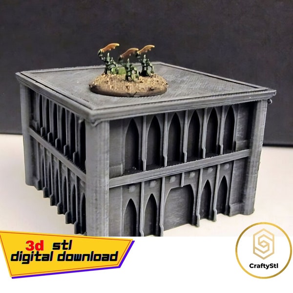 Epic Gothic Building Stl 3d Printable Digital Download Historical Building Printable File 3D Model