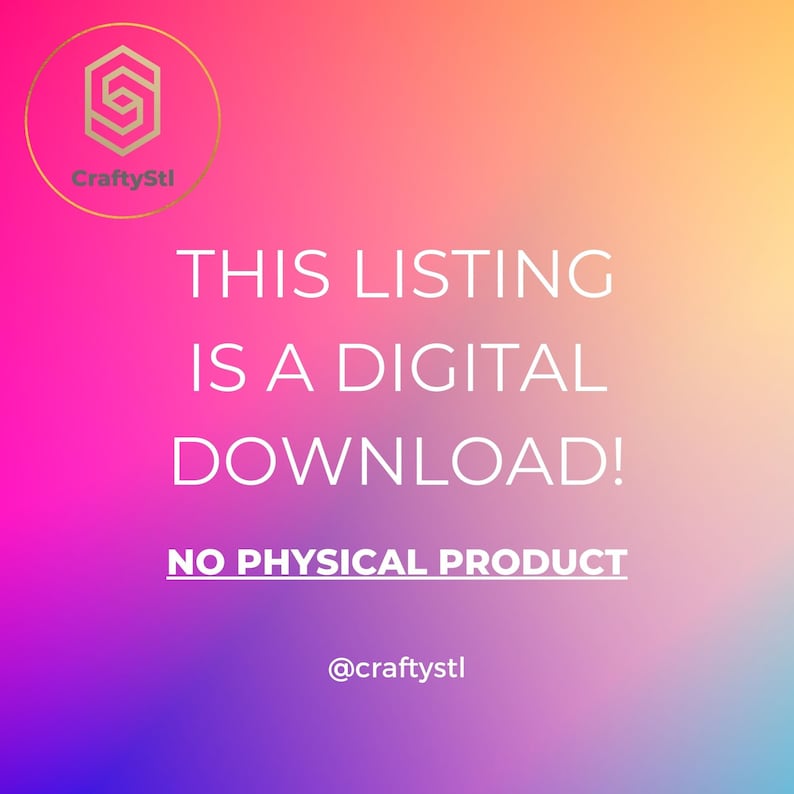 ETSY Digital Download 3D STL Files Easly Instant Download Home Decoration, Toys, Cosplay, Miniatures