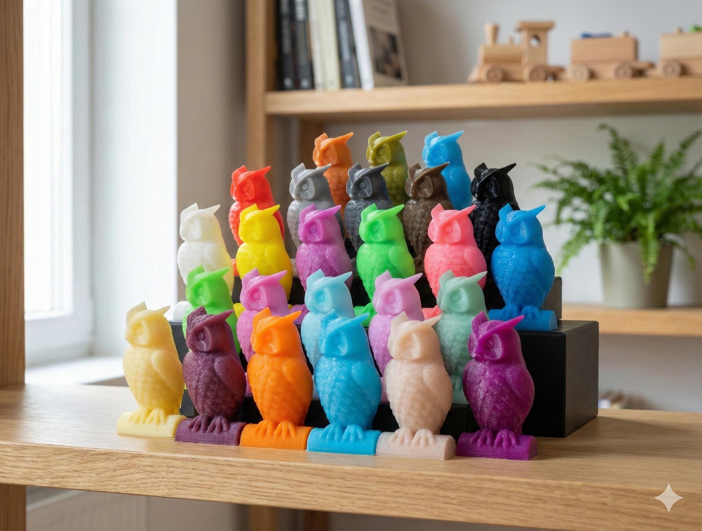 KONTONTY 4pezzi Mini Gufo in Materiale Plastico Ornamento Di Giardino Di Fate in Miniatura Statuetta Di Gufo Per Decorazione Di Casa Di Bambola e Paesaggio