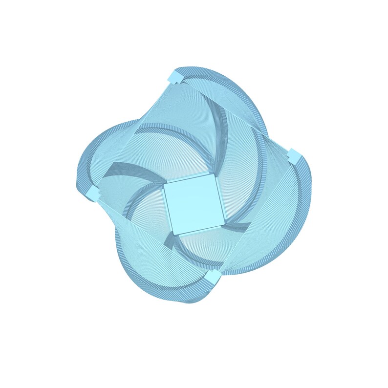 3D STL model Vase Curved