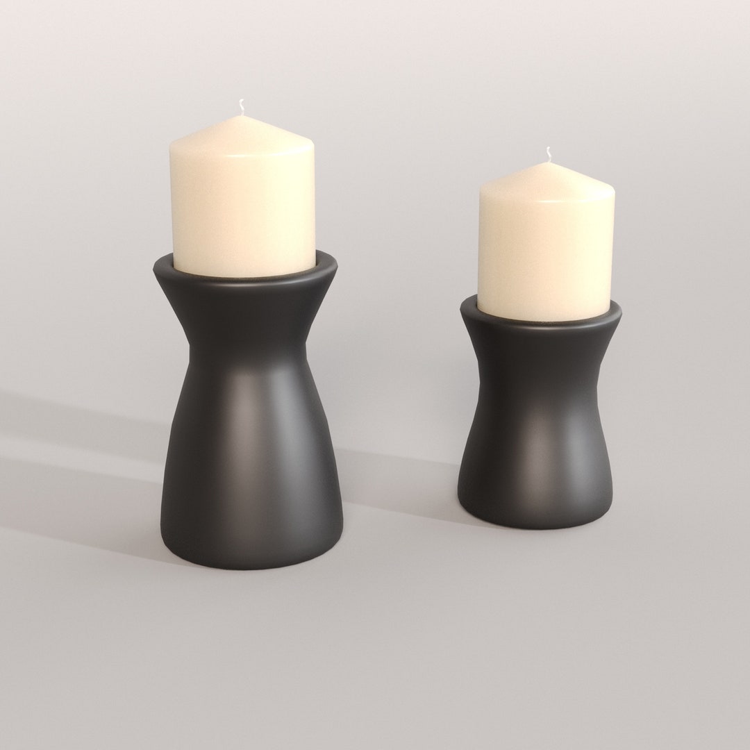 Candle Holder STL Files for 3D Printing Modern Candle Holder Etsy