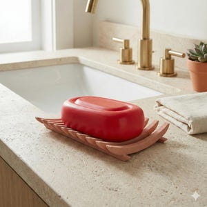 3D Printable Soap Dish Holder STL File: Home Decor DIY (Digital Download)