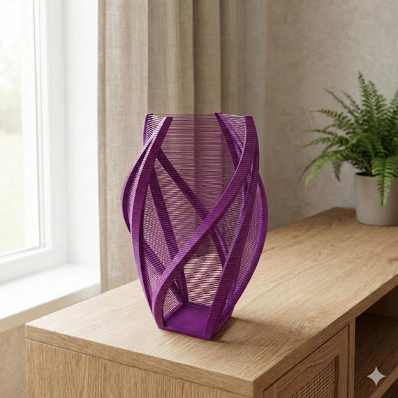 Spiral Vase 3D Model: Decorative Interior Design (STL File)