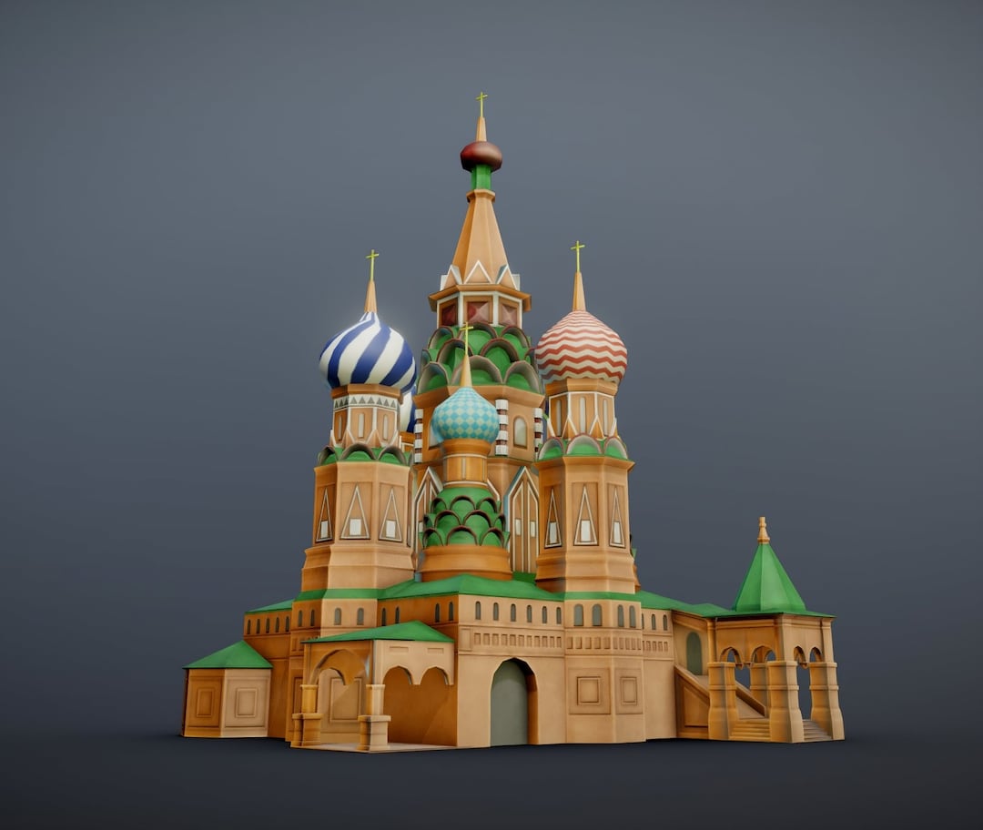 St Basil's Cathedral 3D Stl Printable File Digital Download Building 3d