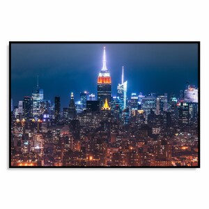 Empire State Building Print, NYC Skyline Night Photography, NYC Wall Art Prints for Home Decor