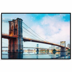 Brooklyn Bridge Art Print, Manhattan Bridge, NYC Wall Art, New York Photography, Art Prints for Home Decor