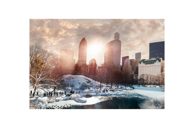 Central Park Winter Wonderland Print, NYC Wall Art, Snowy New York ...