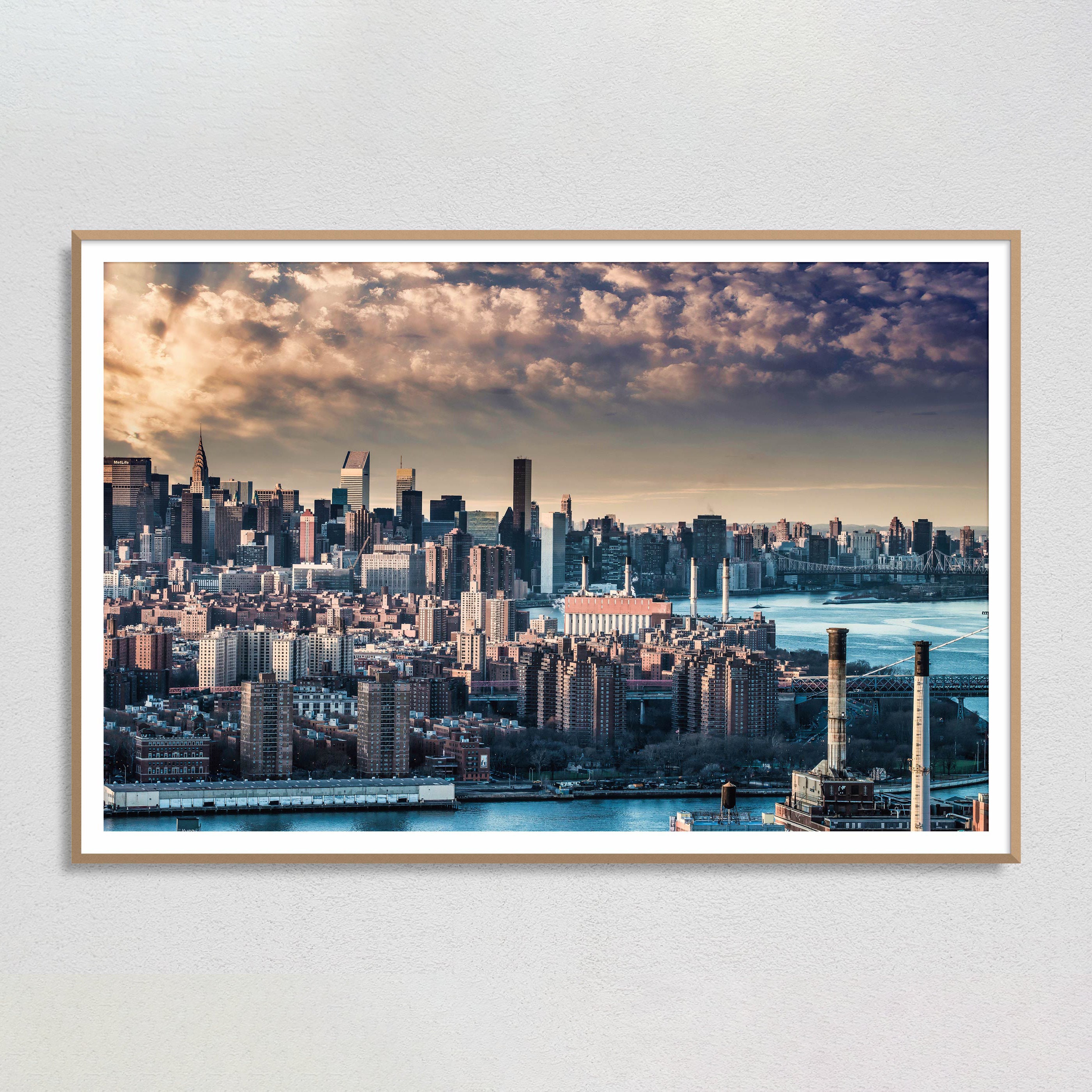 Manhattan Skyline at Sunset, NYC Wall Art, New York City Print, New ...
