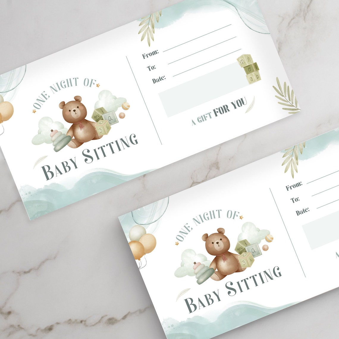 Babysitting Gift Certificate Template Printable Kids Etsy Babysitting Gift Certificate Template Printable Kids Etsy