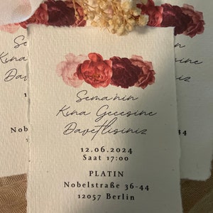 25x Einladungskarten| Personalisierte Einladungskarten | Handgefertigte Einladungskarten | Einladungskarten Henna | Einladungskarten Kina