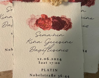 25x Invitation Cards | Personalized Invitation Cards | Handmade Invitation Cards | Henna Invitation Cards | Chinese Invitation Cards