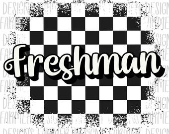 Freshman Checkered png, Retro Teacher Png Design, 9th Grade Png, Ninth Grade, Back To School Png Design, First Day Of School Png Sublimation