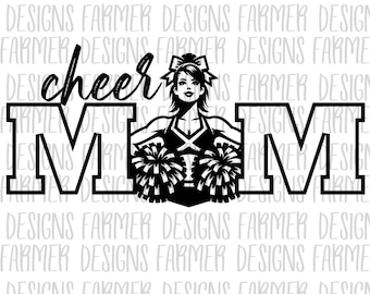 Cheer Mom Svg, Cheer Mama Png, Cheer Shirt Svg, Cheer Mom Life Svg, Sports Mama Cut File Cricut, Digital Design, Sublimation