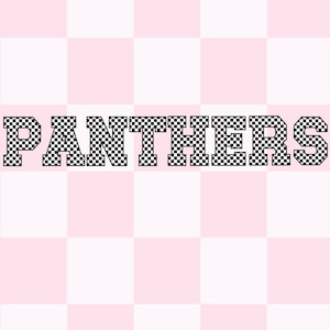 Karierte Buchstaben Team Maskottchen Png Panthers Sublimationsdesign Download Panthers Maskottchen Png Go Panthers Png Digital Design Download