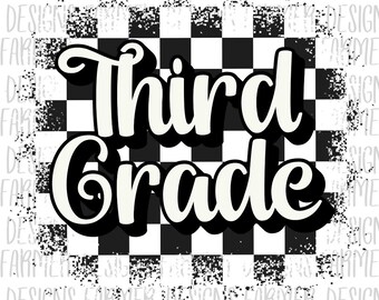 Third Grade Checkered png, Retro Teacher Png Design, Teacher You Are Png, Back To School Png Design, First Day Of School Png Sublimation