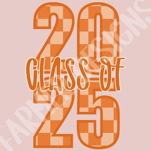 Orange Senior 2025 Png, Class of 2025 Png, Graduation Shirt Png, Senior 2025 Sublimation Png, Graduation Cut file for Cricut, Digital Design
