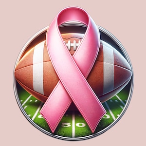 Breast Cancer Awareness PNG Pink Ribbon Game Day png Football Mom Png Tackle Cancer Football Pink Out png Breast Cancer Football Png