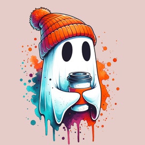 Cute ghost png, Halloween png, coffee png, bougie png, bougie ghost, here for the boos, sticker png, mug png, Trending png, pod, dtf, png