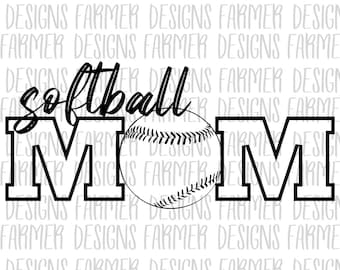 Softball Mom Svg, Softball Mama Png, Softball Shirt Svg, Softball Mom Life Svg, Sports Mama Cut File Cricut, Digital Design, Sublimation