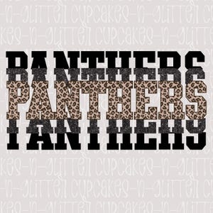 Glitter Animal Print Team Mascot Png Panthers Sublimation Design Download  Panthers Mascot Png Go Panthers Png Digital Design Download
