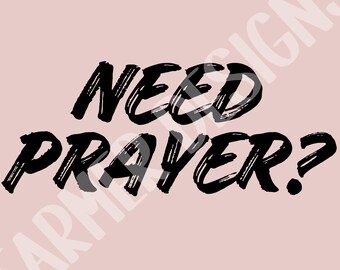 Behöver du bön PNG digital design för nedladdning, Amen svg, Jesus png, kristen svg, bön png, handskriven svg, enfärgad png, retro svg
