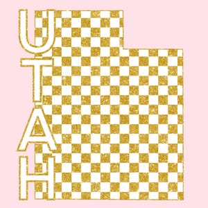 White and Gold Glitter Utah Png, Utah State png, Utah sign png, Instant Digital Download, Tshirt Sublimation Design, United States Png