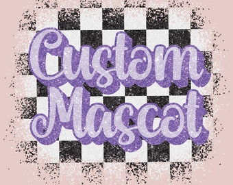Custom Glitter Mascot Png Big Pride Png School Pride School Spirit Png Custom Mascot Football School Retro Vintage Popular Trendy Png Dtf