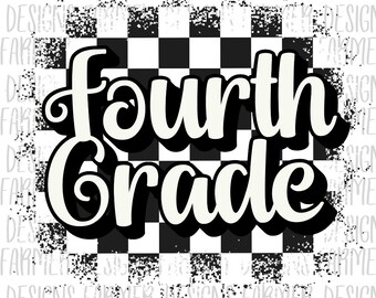 Fourth Grade Checkered png, Retro Teacher Png Design, Teacher You Are Png, Back To School Png Design, First Day Of School Png Sublimation