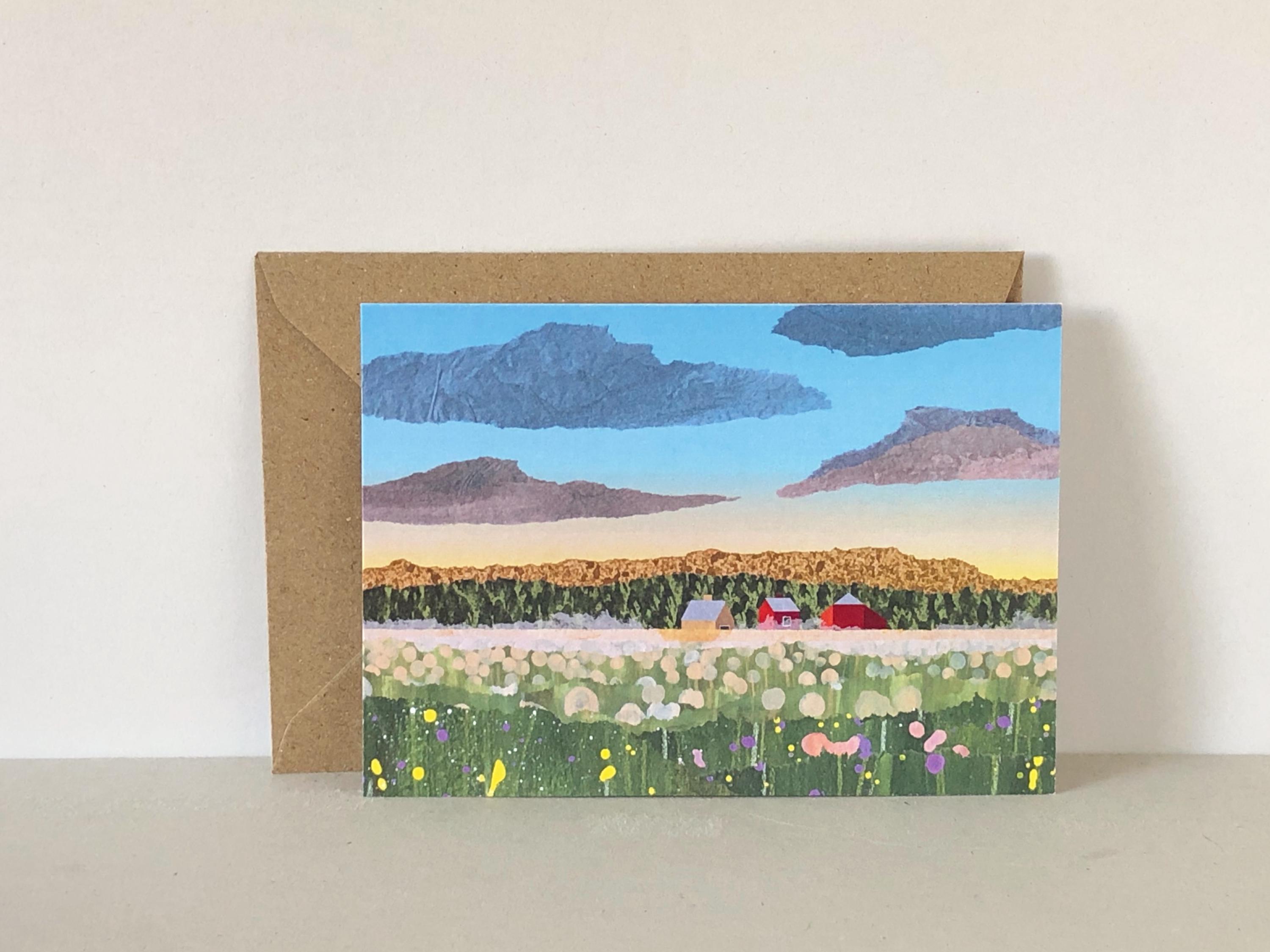 Midnight Sun Art Postcard: A6 Matte Paper - Swedish Summer