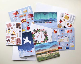 Nordic Illustration Greeting Cards Set – SECONDS Mystery Bundle