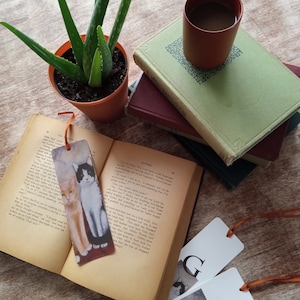 Cat bookmarks, monogramed bookmark, set of cat bookmarks, book lover gift,  book club gifts, gift for Mother,  cat lady gift,  grandma gift