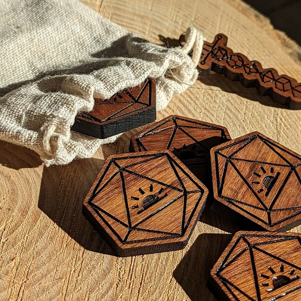 Inspiration Tokens | Dungeons and Dragons, D20 Tokens, RPG Tokens, DnD Gift,