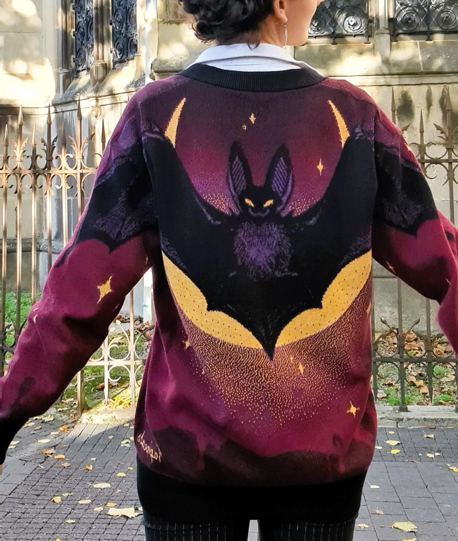 Bats, Vampire Knitted Cardigan - Made to Order - Etsy