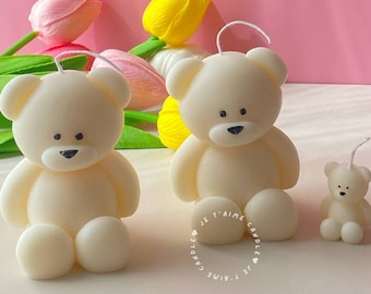 Large Teddy Bear Soy Candle | Teddy Bear Candle | Birthday Gifts | Baby Shower | Teddy Candle