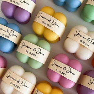 Mini Bubble Candle Personalized Tag Favors Bulk | Wholesale Wedding Candle Favors for Guest, Thank You Bulk Gift, Bridal Shower Favors Party