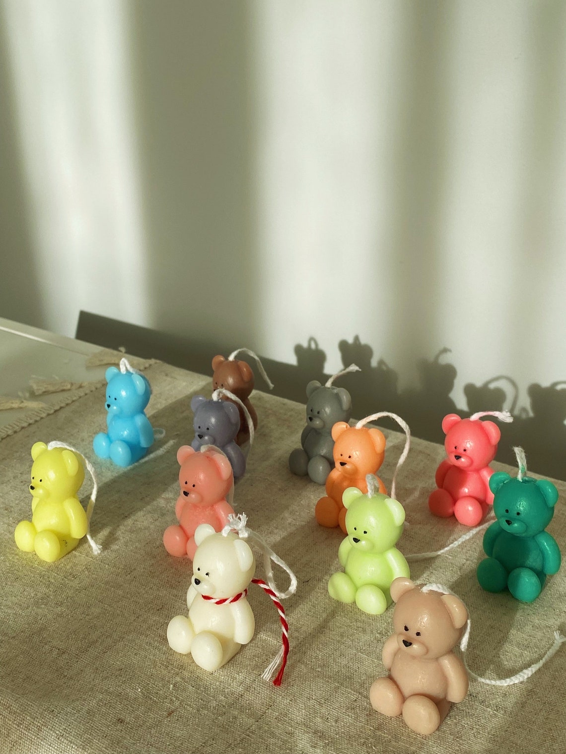 Bear Candle Mini Bear Candle Teddy Bear Animal Candle Etsy UK