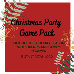 Paquete de fiesta de Navidad 11, Izquierda Derecha, Bingo, Word Scramble, Scattergories