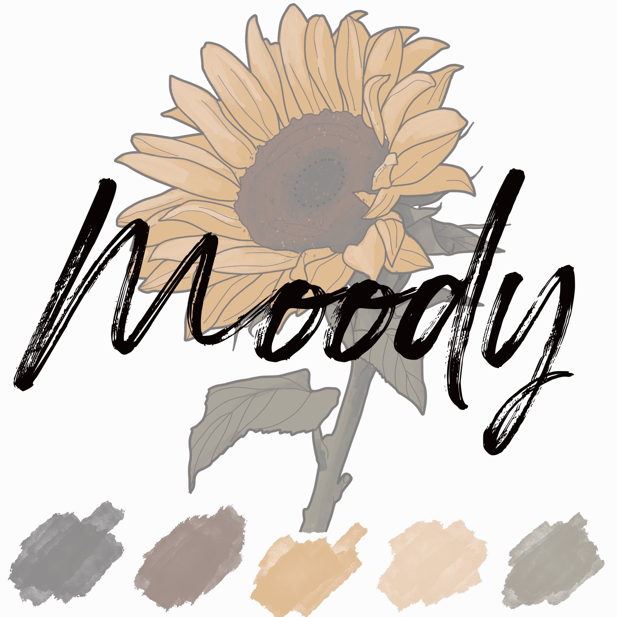 Sunflower Procreate Brush Pack, 20 Flower & Leaf Stamps, Floral Tattoo ...