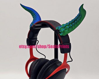 Tentacle Horns Attachment for Headset, Gaming and Streaming Headset Accessories, cosplay, Streaming Prop, gaming streamer gift