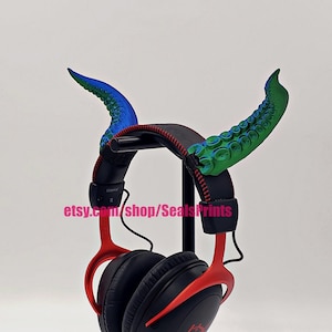 Tentacle Horns Attachment for Headset, Gaming and Streaming Headset Accessories, cosplay, Streaming Prop, gaming streamer gift