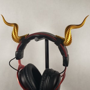 Spiral Horn Attachment for Headset, Gaming and Streaming Headset Accessories, cosplay, Streaming Prop, gaming streamer gift