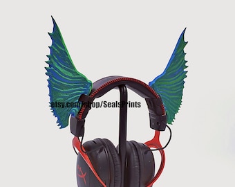 Siren Frills/ Accesorio de aletas de sirena para auriculares, accesorios para auriculares para juegos y transmisión, cosplay, accesorios de transmisión, regalo de transmisor de juegos