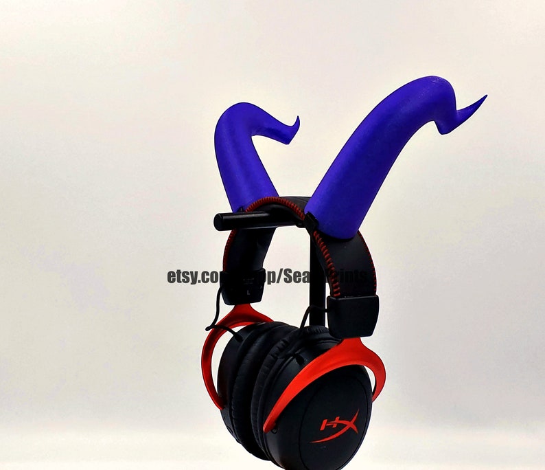 Cartoon Devil Horns Attachment for Headset, Gaming and Streaming Headset Accessories, cosplay, gaming streamer gift, bull horns, demon horns Purple Cosmos