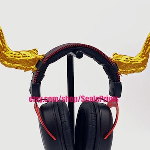 Minotaur Horns Attachment for Headset, Gaming and Streaming Headset Accessories, cosplay, gaming streamer gift, goat horns, bull ram horns
