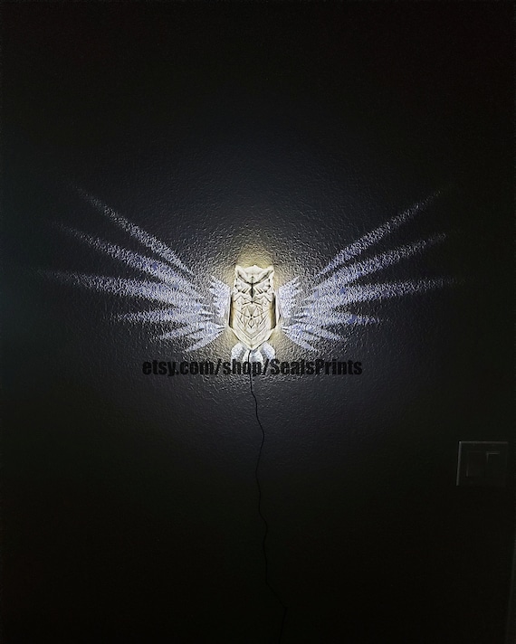Owl Light Owl Night Light Owl With Light Wings 3d Printed Owl