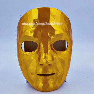 SOTF Gold Cannibal Mask, Cosplay Mask, Sons of the Forest Mask